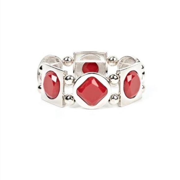 Asymmetrical A Lister Red Bracelet - Picture 3 of 3